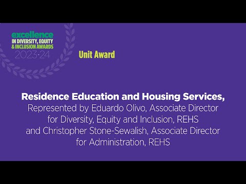 REHS, 2023-24 Excellence in Diversity, Equity and Inclusion Awards recipient [Video]