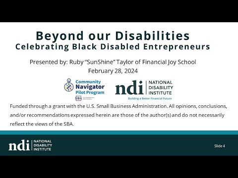 Beyond Our Disabilities – Celebrating Black Disabled Entrepreneurs [Video]
