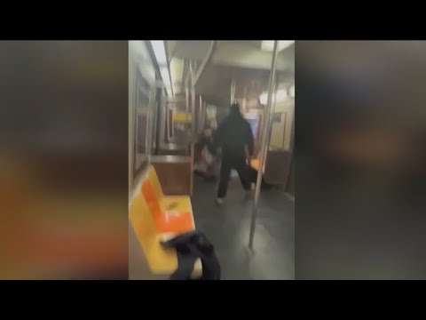 Brooklyn subway shooting cellphone video