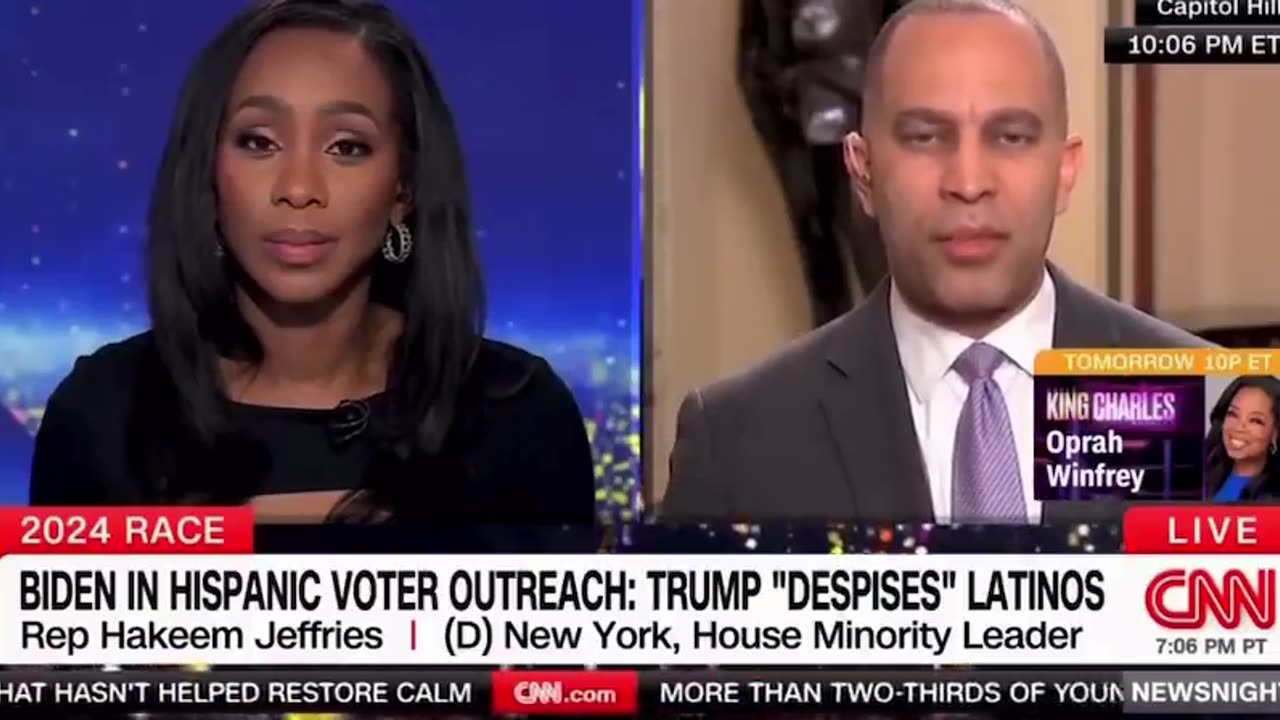 Hakeem Jeffries Reverts To Tired Talking Points When Confronted With Trump’s Black & Hispanic Support [VIDEO]