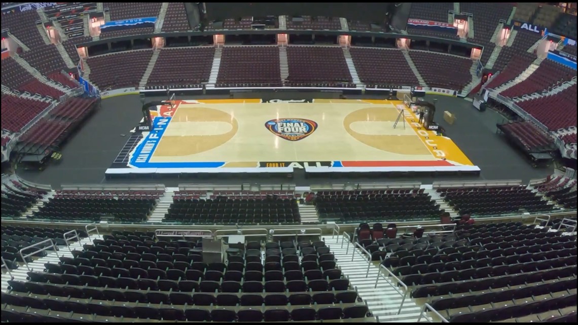 Time-lapse of NCAA Women’s Final Four court installed at Rocket Mortgage FieldHouse in Cleveland [Video]