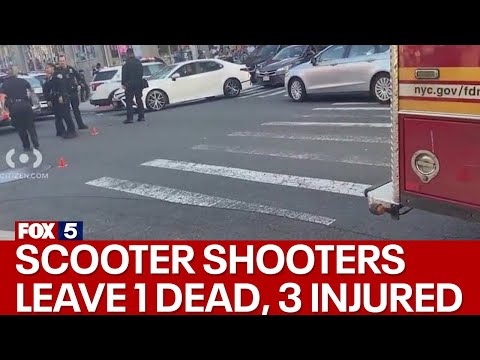 NYC drive-by: Shooters on scooters leave 1 dead, 3 injured [Video]