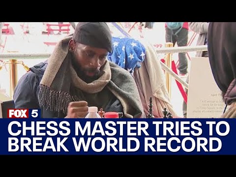 Nigerian chess master tries to break world record in Times Square [Video]