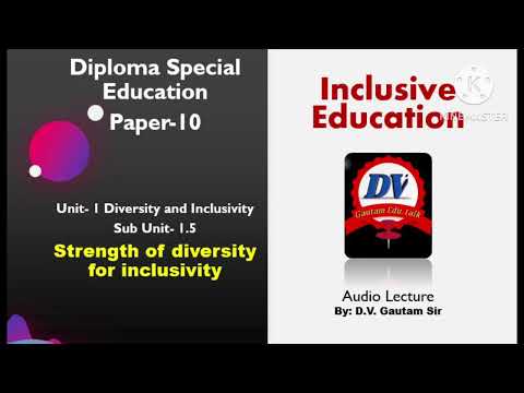 Inclusive Education (1.5- Strength of diversity for inclusivity) [Video]