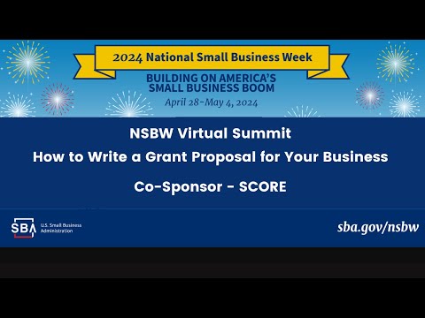 SBA: How to Write a Grant Proposal for Your Business | Co-Sponsor – SCORE | SHE BOSS TALK [Video]