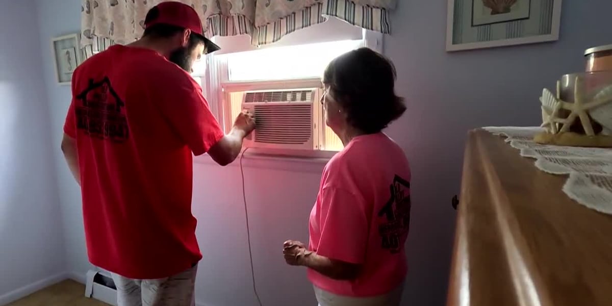 Man helping older residents beat the heat by installing their air conditioners for free [Video]