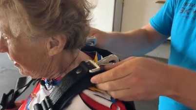 85-year-old skydiver chases 1,000 jumps [Video]