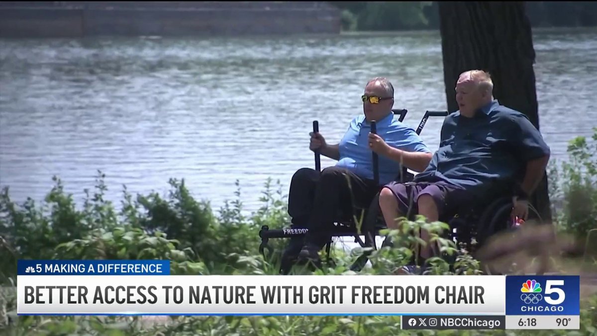 GRIT Freedom Chair helps nature lovers with disabilities explore forest preserve  NBC Chicago [Video]