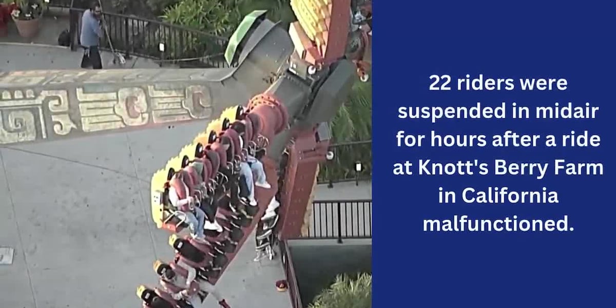 Riders stuck in midair for over 2 hours on Knotts Berry Farm ride [Video]