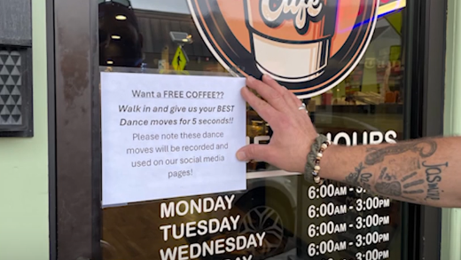 Coffee shop goes viral for offering free coffee to dancing customers [Video]