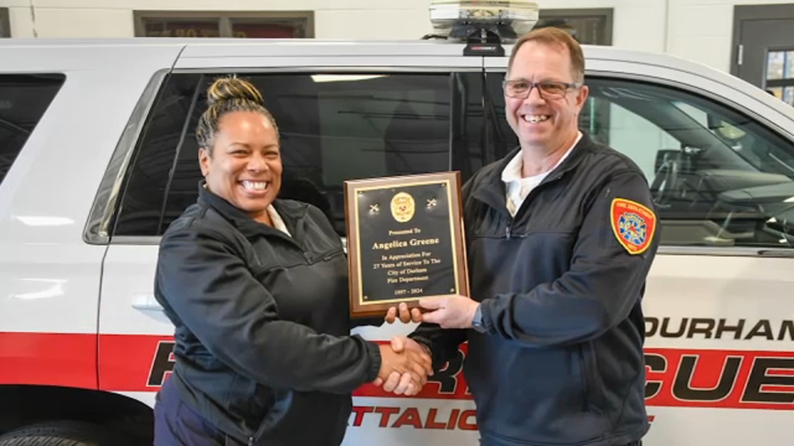 Angelica Greene retirement | Durham Fire Department first Black female battalion chief retires [Video]