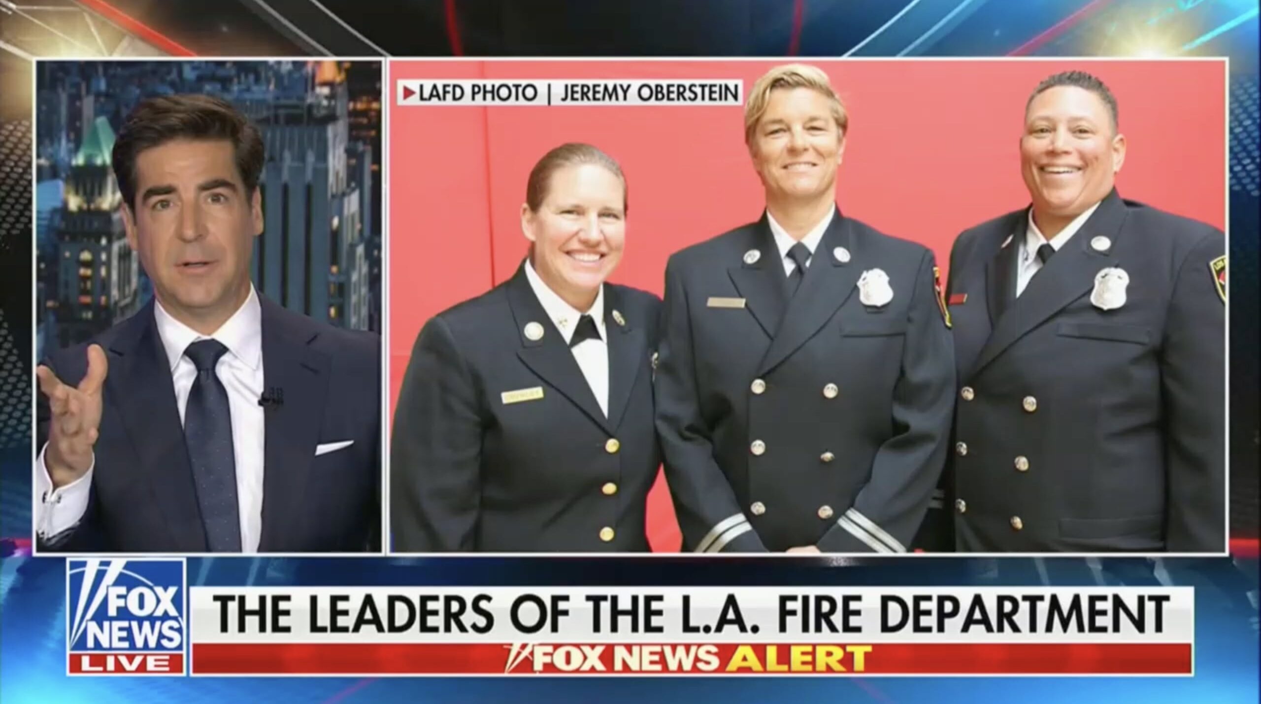 Jesse Watters Criticizes Photo of Female LAFD Firefighters [Video]